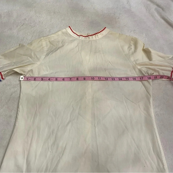 Saks Fifth Avenue vintage 1970’s peasant top Embroidered 28607 - Picture 7 of 12